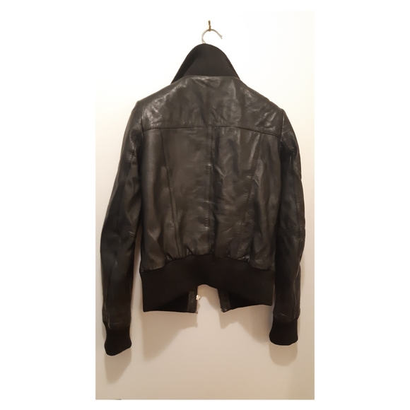 DANIER • Black Leather Jacket • UK 4 - Picture 2 of 4